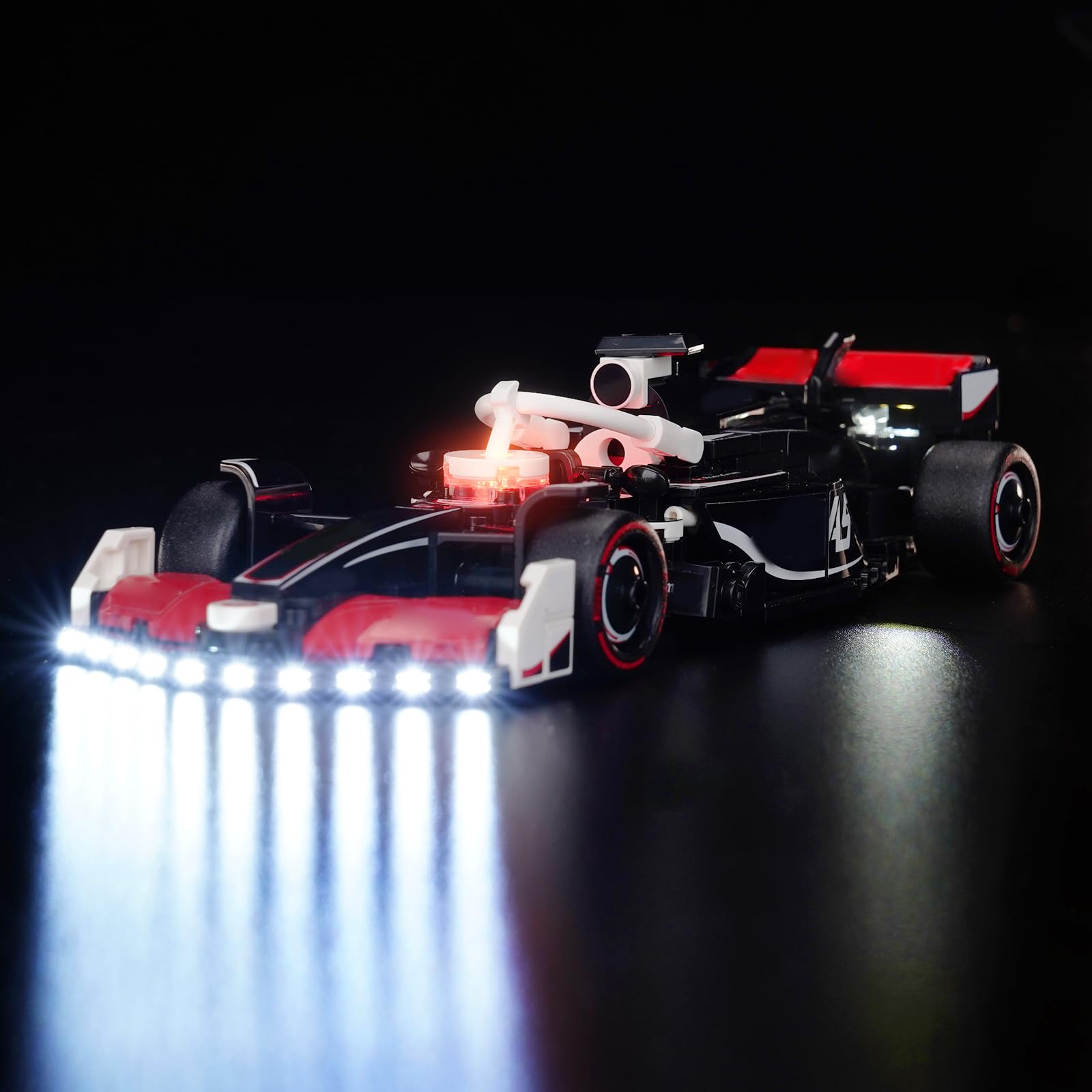 LocoLee Led Light Set Compatible with Lego 77250 MoneyGram Haas F1 Team VF-24 Race Car Led Decoration Lighting Kit Compatible with Lego 77250 Building Blocks Model,Only Lights Set,No Model