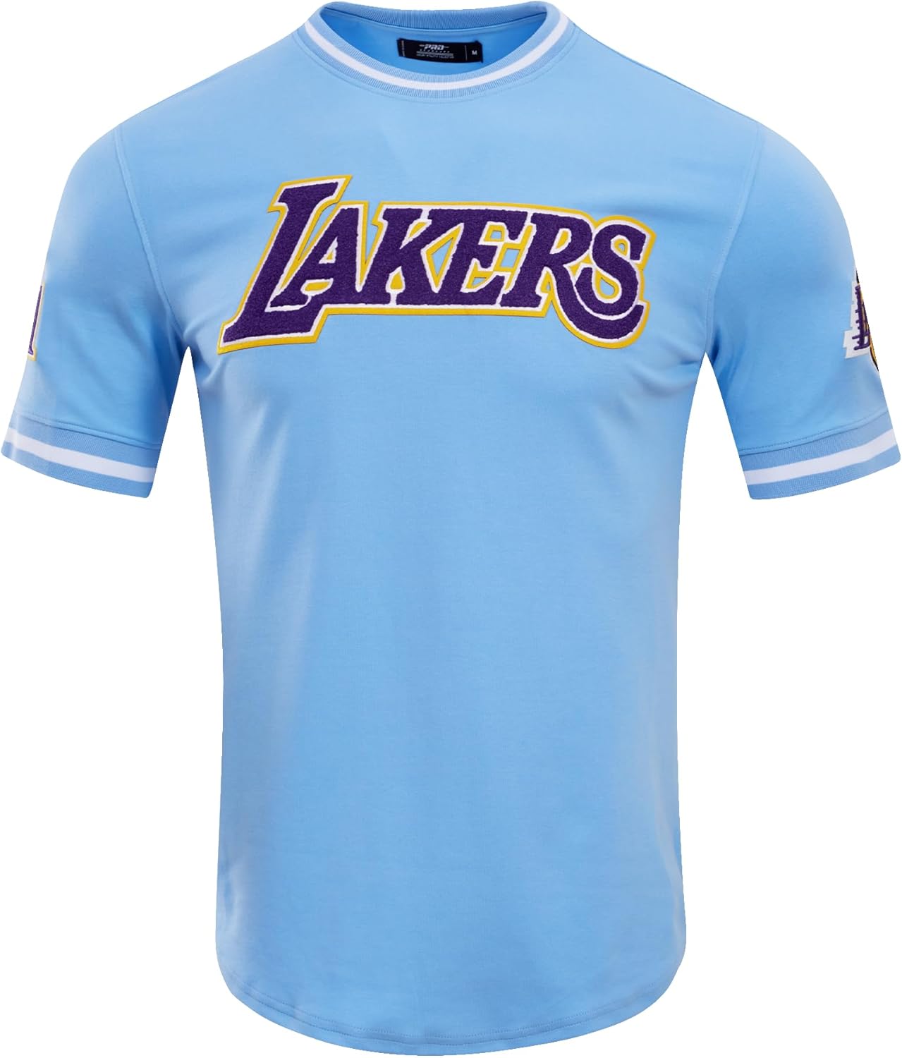 Pro Standard Mens NBA Los Angeles Lakers Classic Chenille Short Sleeve Tee University Blue M