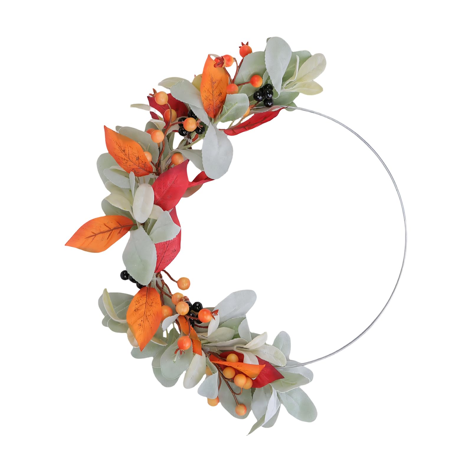 Whoasyst Seasonal Themed Wreath Sturdy Indoor Outdoor Decoration for Thanksgiving and Parties Fall Foliage Artificial Wreath