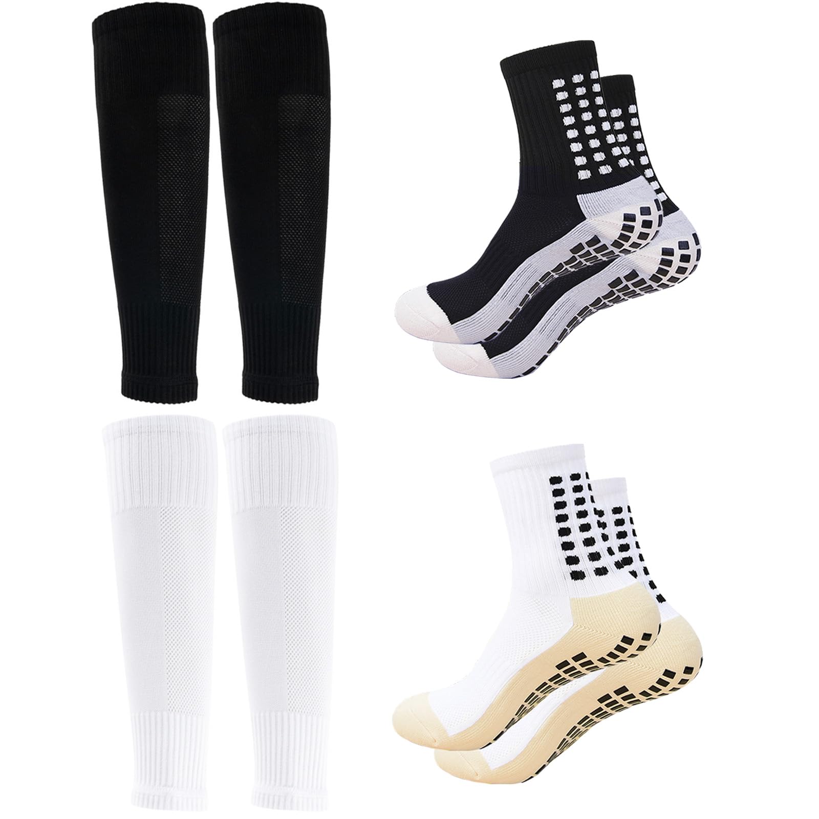 Calcetines de fútbol para hombre, antideslizantes, con o sin correas de protección, para fútbol