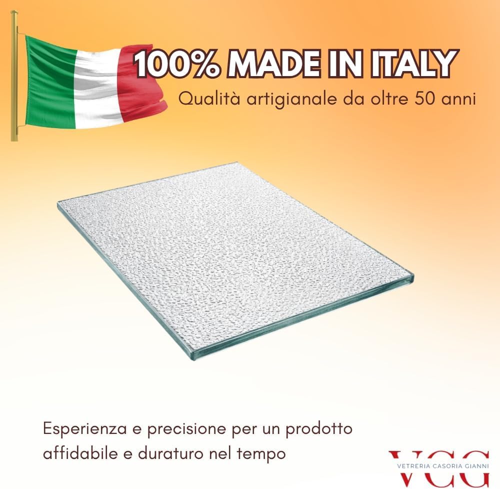 VETRO Ripiano Frigorifero Universale (46,6 cm x 29,5, cm Opaco stampato c) spessore 4mm