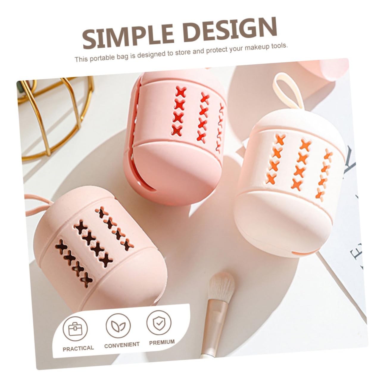 FRCOLOR 15 Piezas Bolsa de almacenamiento de de belleza envase borla para empolvarse soporte de esponja de belleza para viajes estuche de esponja de belleza huevo de belleza viajar