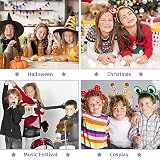 MKiTnvy Zestaw 6 pisaków do tatuażu z 9 szablonami, 12 wkładów i 4 brokatowe arkusze do twarzy, dla dzieci, Halloween, impreza
