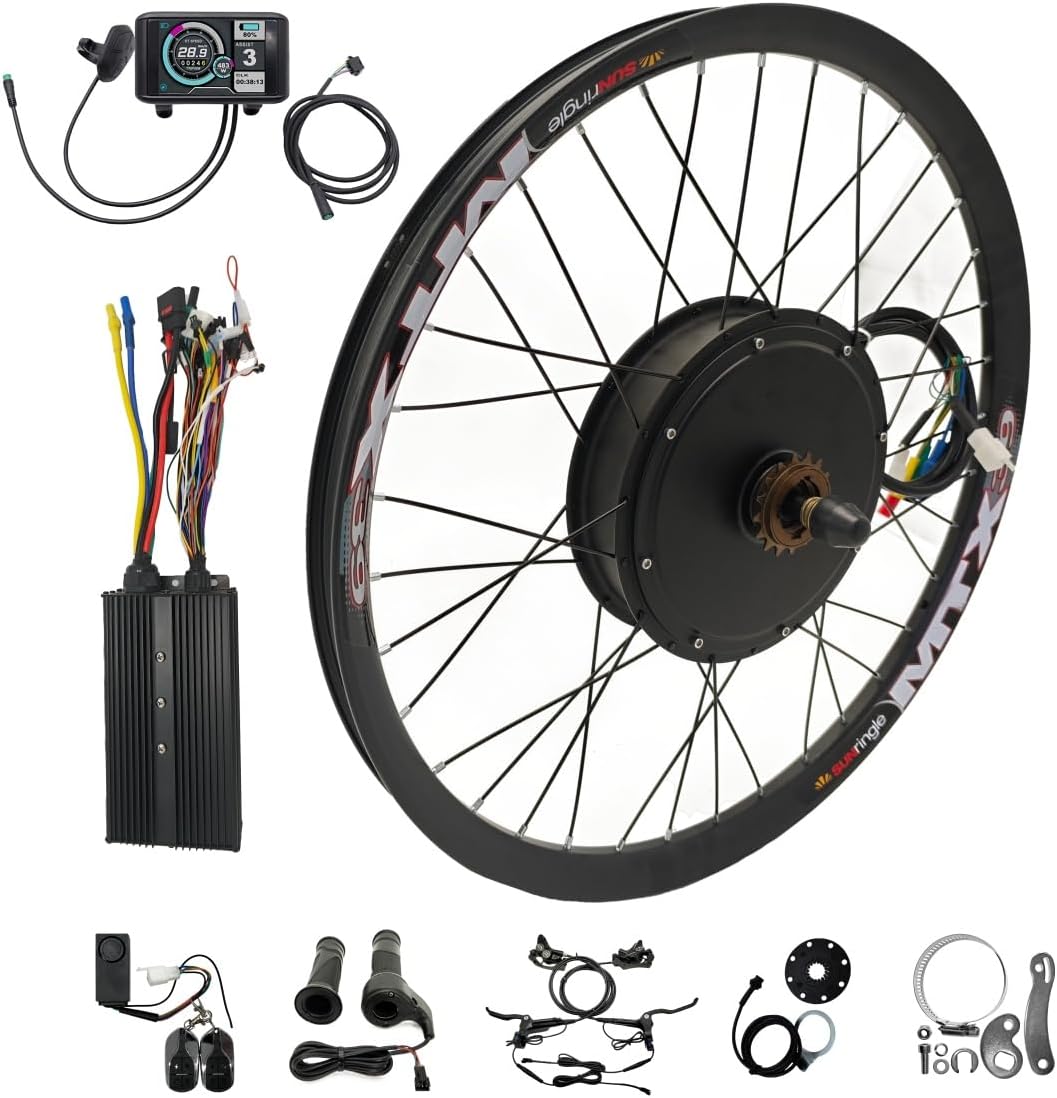 48V-72V 5000W 24" 26" 27.5" 700C 29" MTX39 Rear Wheel with 100A Controller, 155mm Dropout Width