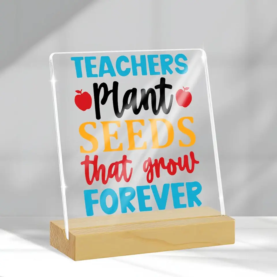Presente de professor para mulheres, homens, professor, placa acrílica, aposentadoria, formatura, dia das mães, Natal, aniversário, presentes para professores, agradecimento, presentes para instrutor