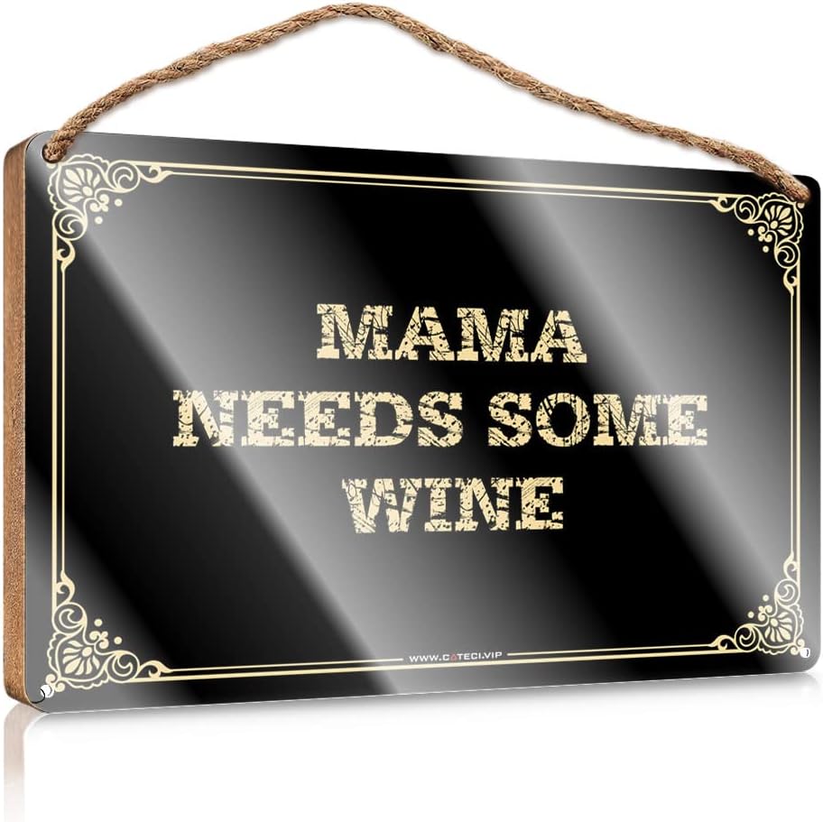 Wooden Sign Mama Needs Some Wine/Coffee Corner Station Decor for Bathroom