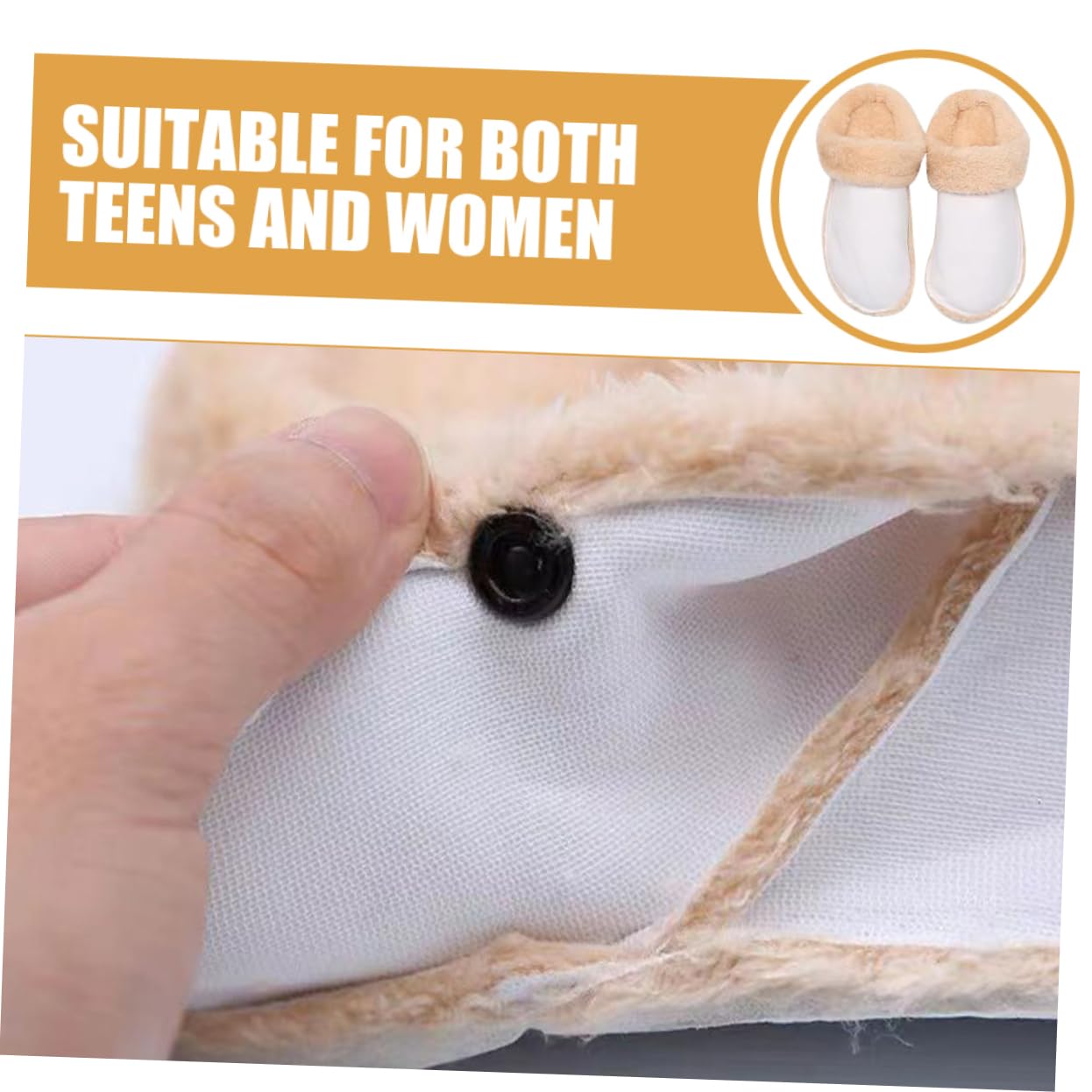 5pares Inserts De Invierno Para Zapatillas De Mujer Forros De Peluche Extraíbles Plantillas Cálidas y Suaves Para Calzado Agujereado Confortables y Fáciles De Limpiar