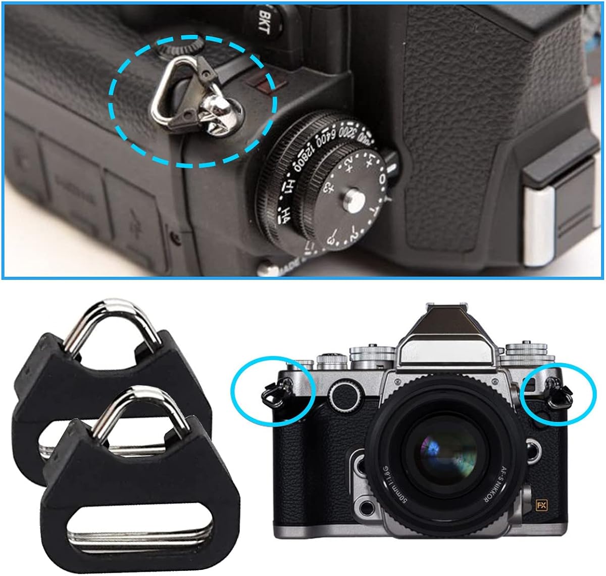 Camera Quick Release Strap QD Loops Clips Connectors