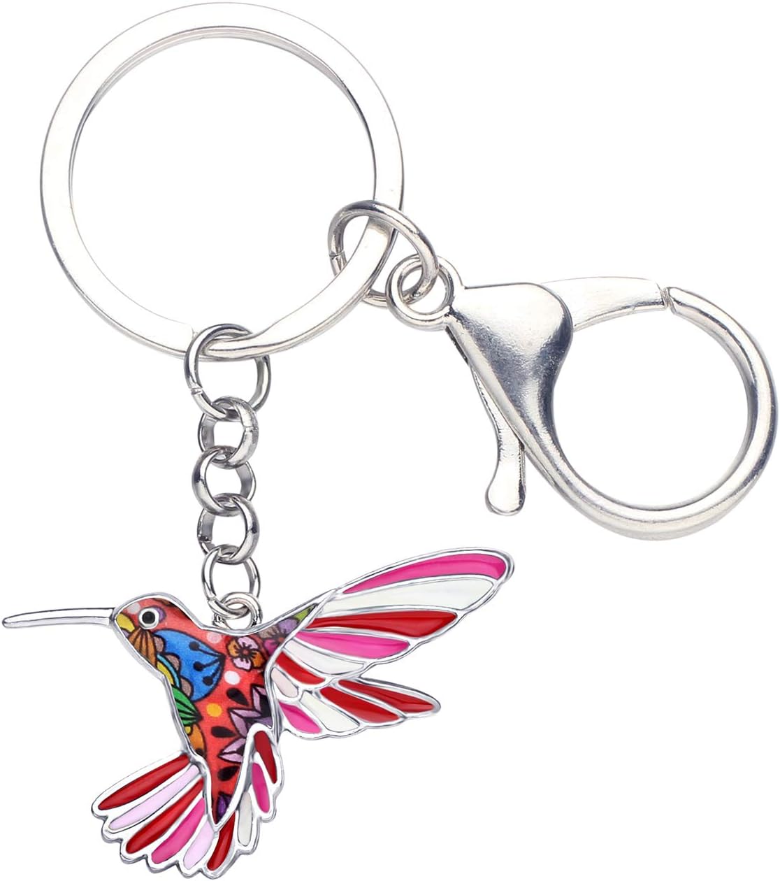 DOWAY Cute Hummingbird Keychain Keyring Bird Pendant Purses Bag Decoration for Women Girls