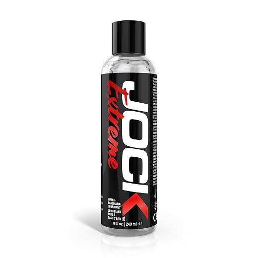 Jock Extreme Anal Lubricant 8 Fl Oz – Triple Thick Water Based Anal Lube for Extra Cushioning Comfort, Long Lasting Personal Lubricant, Smooth Glide Intimate Gel for Couples