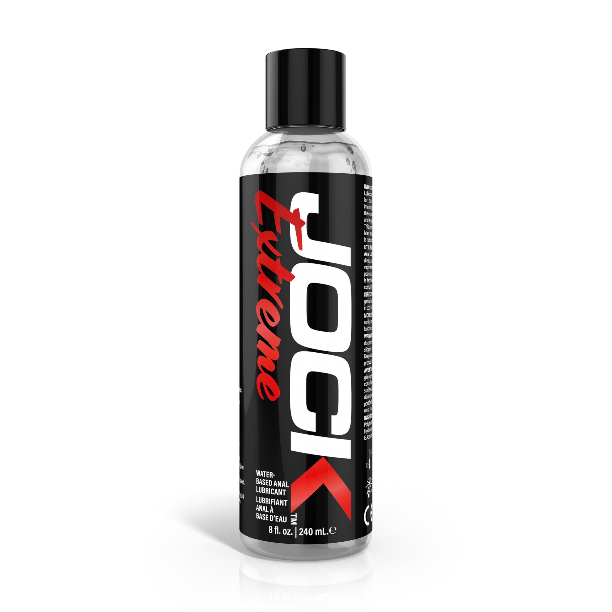 Jock Extreme Anal Lubricant 8 Fl Oz – Triple Thick Water Based Anal Lube for Extra Cushioning Comfort, Long Lasting Personal Lubricant, Smooth Glide Intimate Gel for Couples