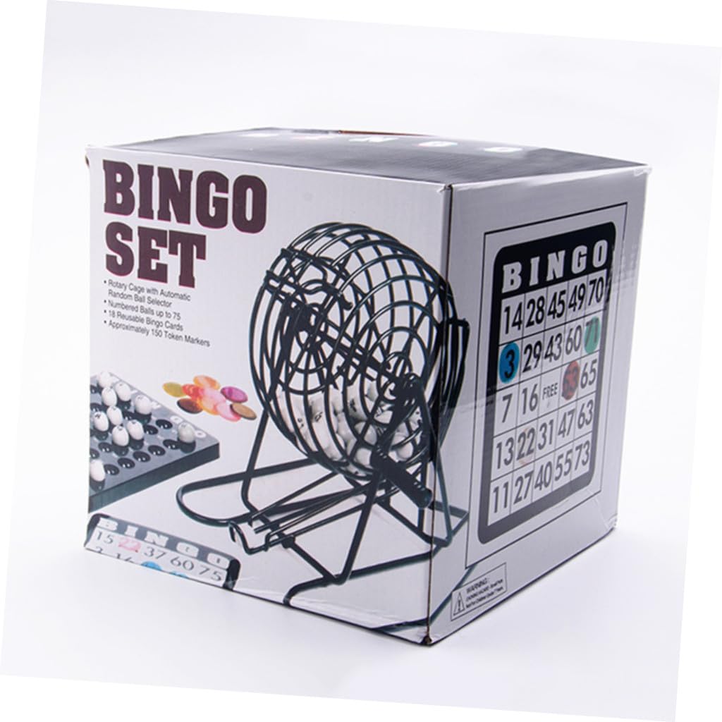 Máquina de Bingo Juguete de Lotería para Niños de Hierro Negra