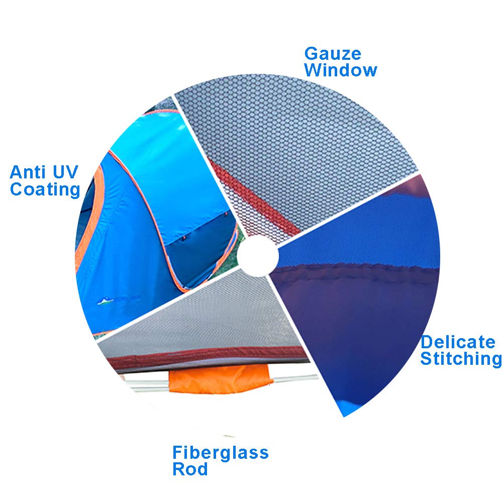 Pop Up Tente De Plage Abri Solaire Cabana,Automatique Anti UV Abri De Plage Instantanée,Rapide à Installer Portable Exterior Tente De Camping 2-3 Personne