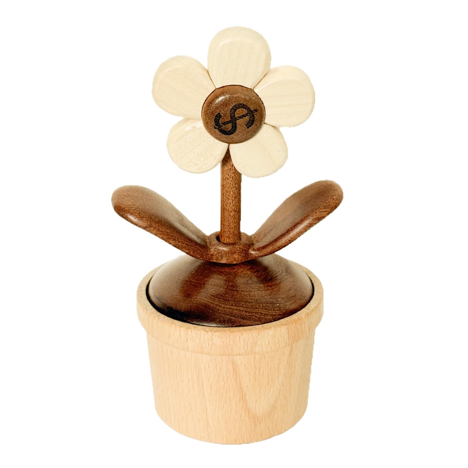 Statue porte-bonheur tournesol en bois, cadeau idéal de pendaison de crémaillère