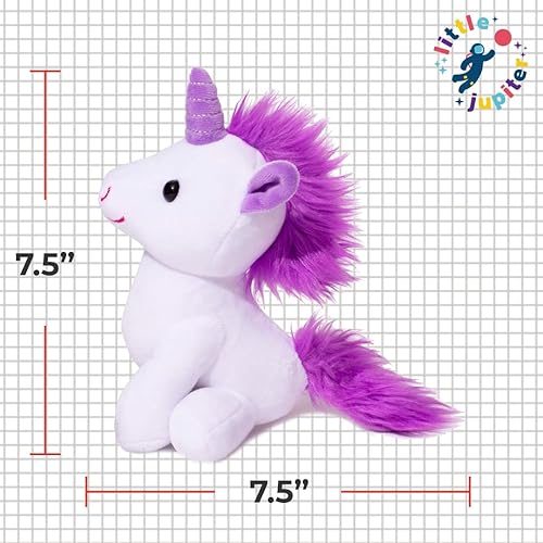 Miniatura 3 de Animal de peluche de unicornio de 7.5 pulgadas, peluche de unicornio para niñas, animales de peluche de unicornio para niñas, cosas de unicornio,