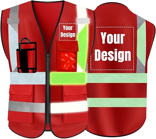 Miniatura 13 de YOWESHOP El chaleco reflectante de la seguridad de la alta visibilidad modifica el uniforme al aire libre del trabajo