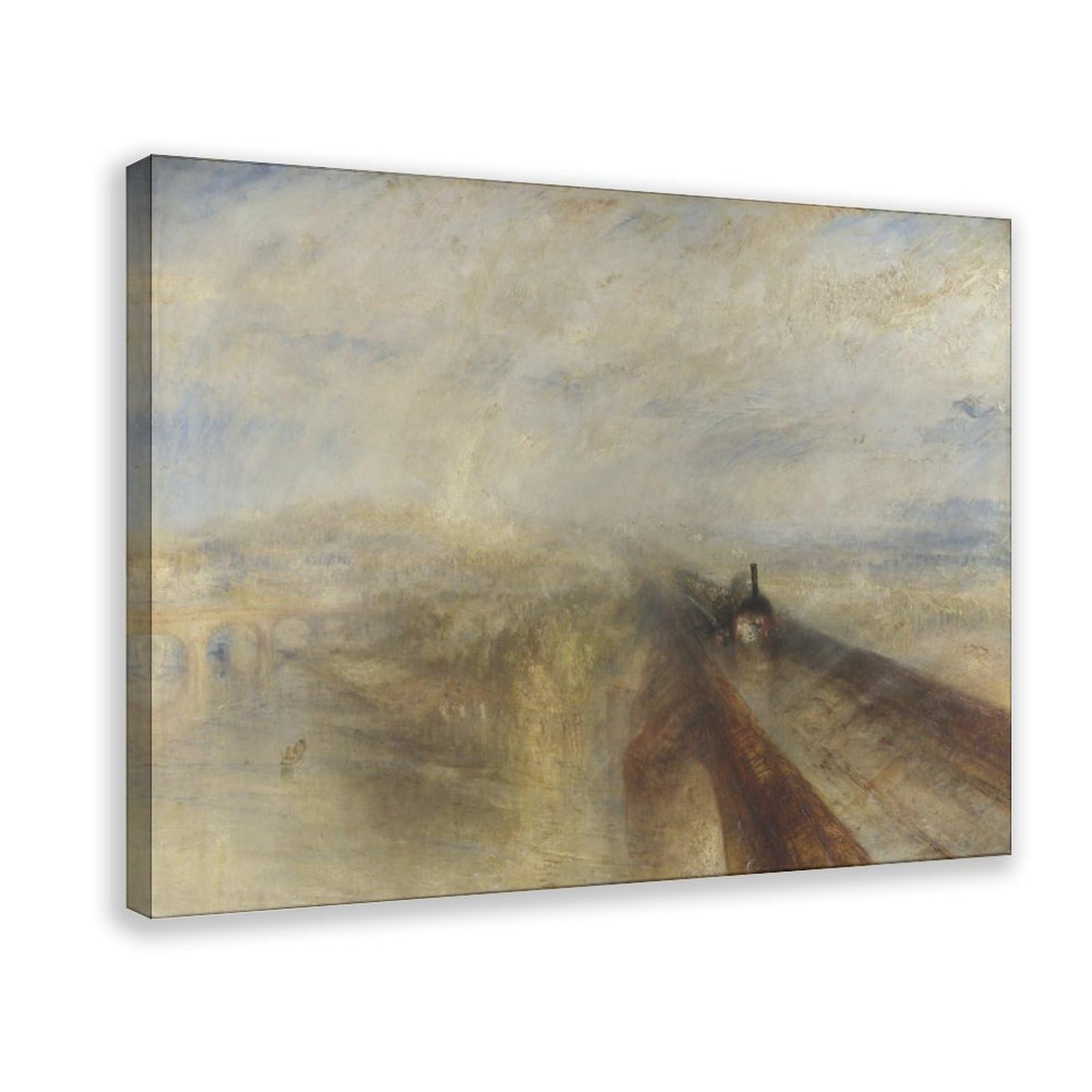 WCYB Rain, Steam And Speed The Great Western Railway 1844 by Joseph Mallord William Turner Prints Posters Canvas Deco Paintings Wall Art For Office Living