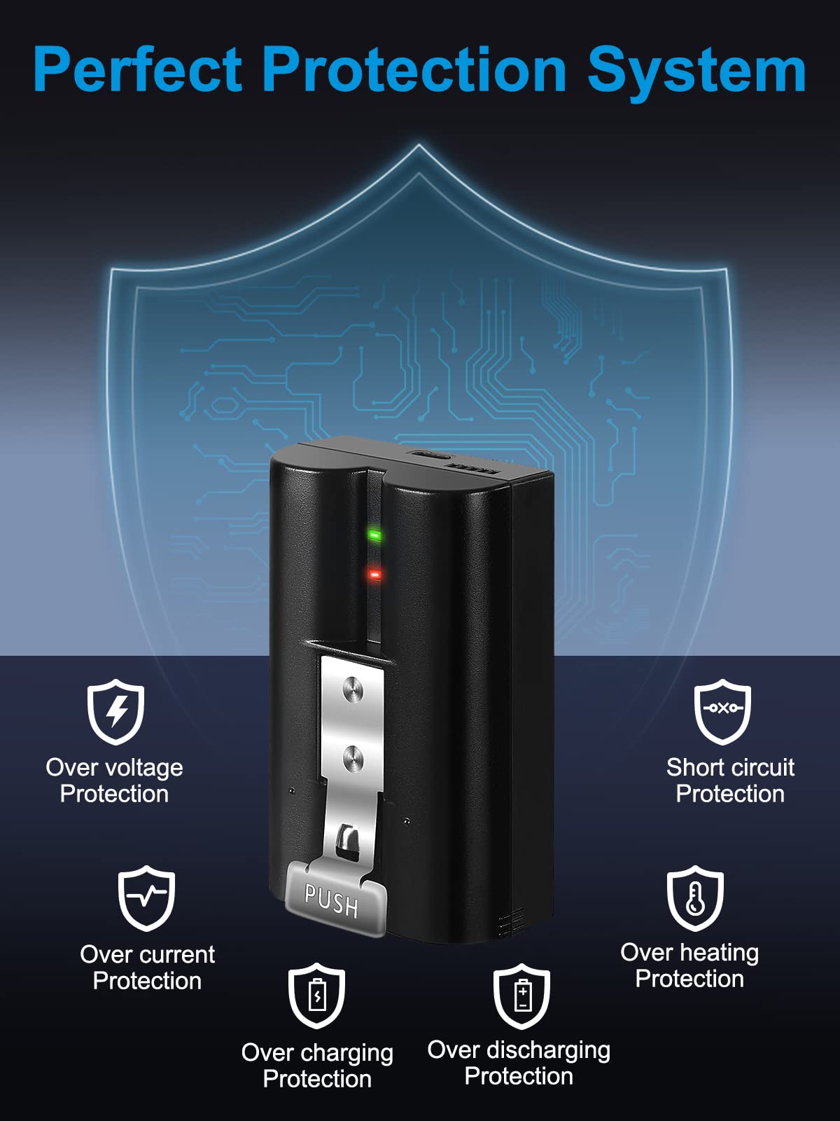 3Pack Replacement for Ring Battery Compatible with Ring-Doorbell-Camera 2/3/4/3plus, Stick Up Cam Battery (2nd and 3rd Gen), Also for Spotlight Cam and Peephole Cam, Rechargeable 3.65V 6040mAh Battery