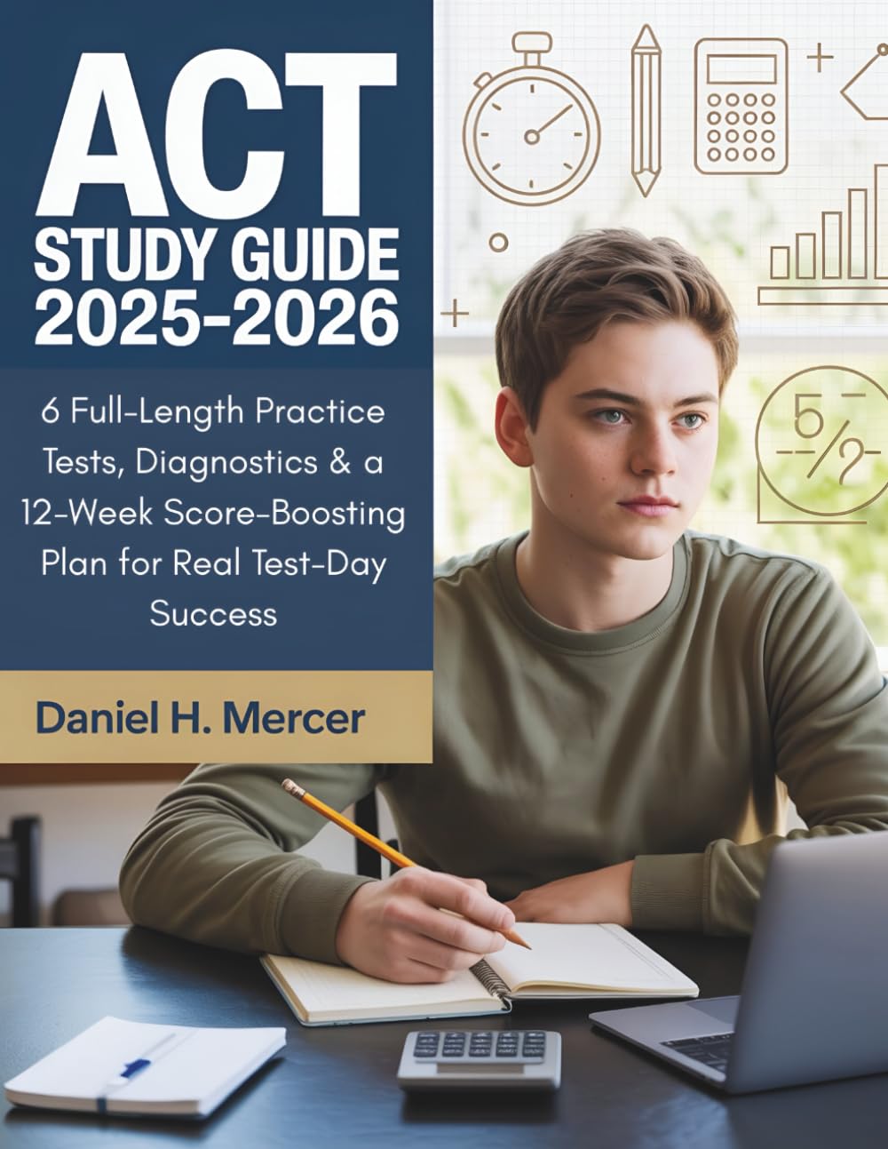 ACT STUDY GUIDE 2025- 2026: Enhanced ACT Format, 6 Practice Tests, Strategy Mastery, Section-by- Section Review, Timed Drills, Score Conversion & Superscoring Guide