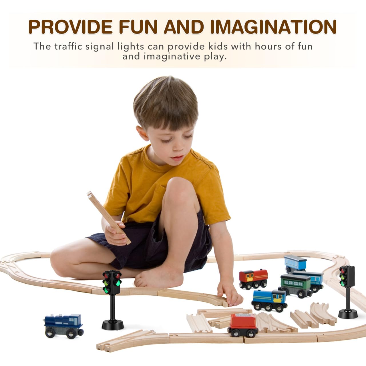 TOYANDONA Lot de 3 feux de circulation pour enfants - Simulation de feux de circulation - Modèle - Obligations éducatives pour enfants
