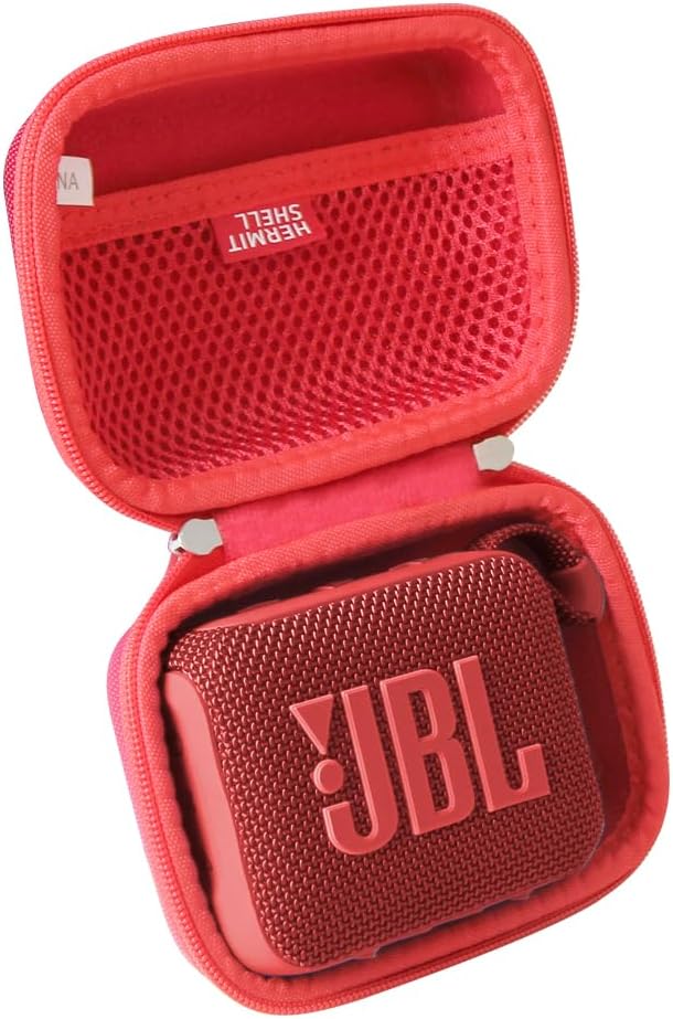 Hermitshell Hard Travel Case for JBL Go 4 - Ultra-Portable Bluetooth Speaker (Red, Case for JBL GO 4)