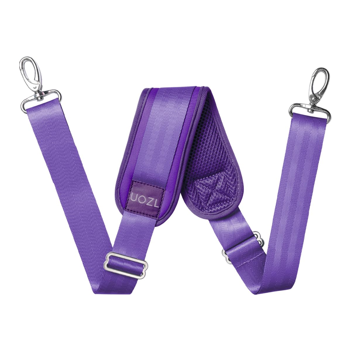 59 Inch Shoulder Straps, Soft with Ultra-Thick Fixed Shoulder Pad, Two Way Independently Adjustable Buckle Replacement Straps for Laptop Bag Messenger Bag Tool Bag Luggage,Purple
