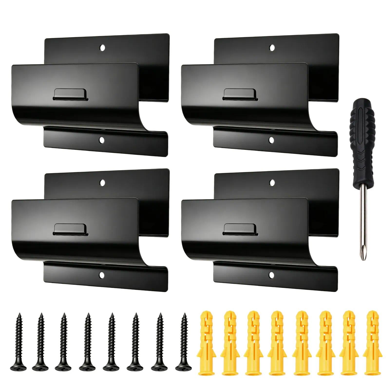 LEONTOOL 4 ganci da parete per scala di carico 25 kg con vite tassello cacciavite per garage officina giardino