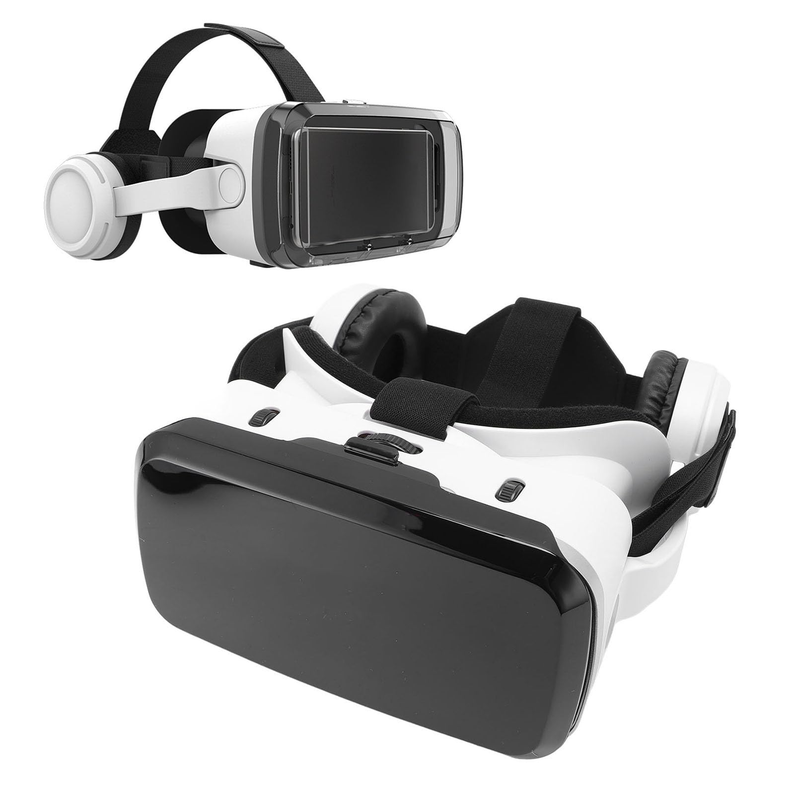 Auricolare VR per Telefono da 5,5 a 7,2 Pollici, Vetri 3D Virtuali Goggles VR Integrati in Cuffie Bluetooth
