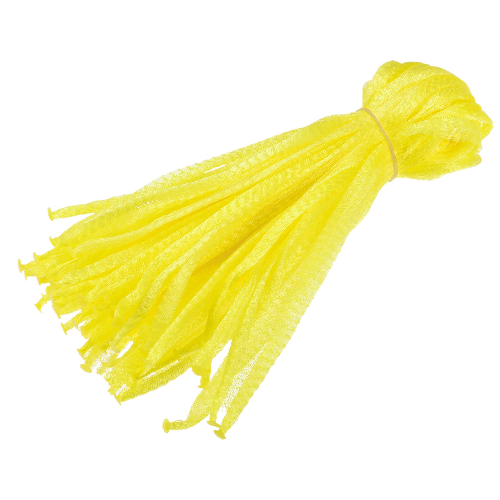 sourcing map Watermelon Nets 23.62 Inch Hanging Melon Hammocks Reusable Fruit Net Bag for Garden Yellow 50 Pack