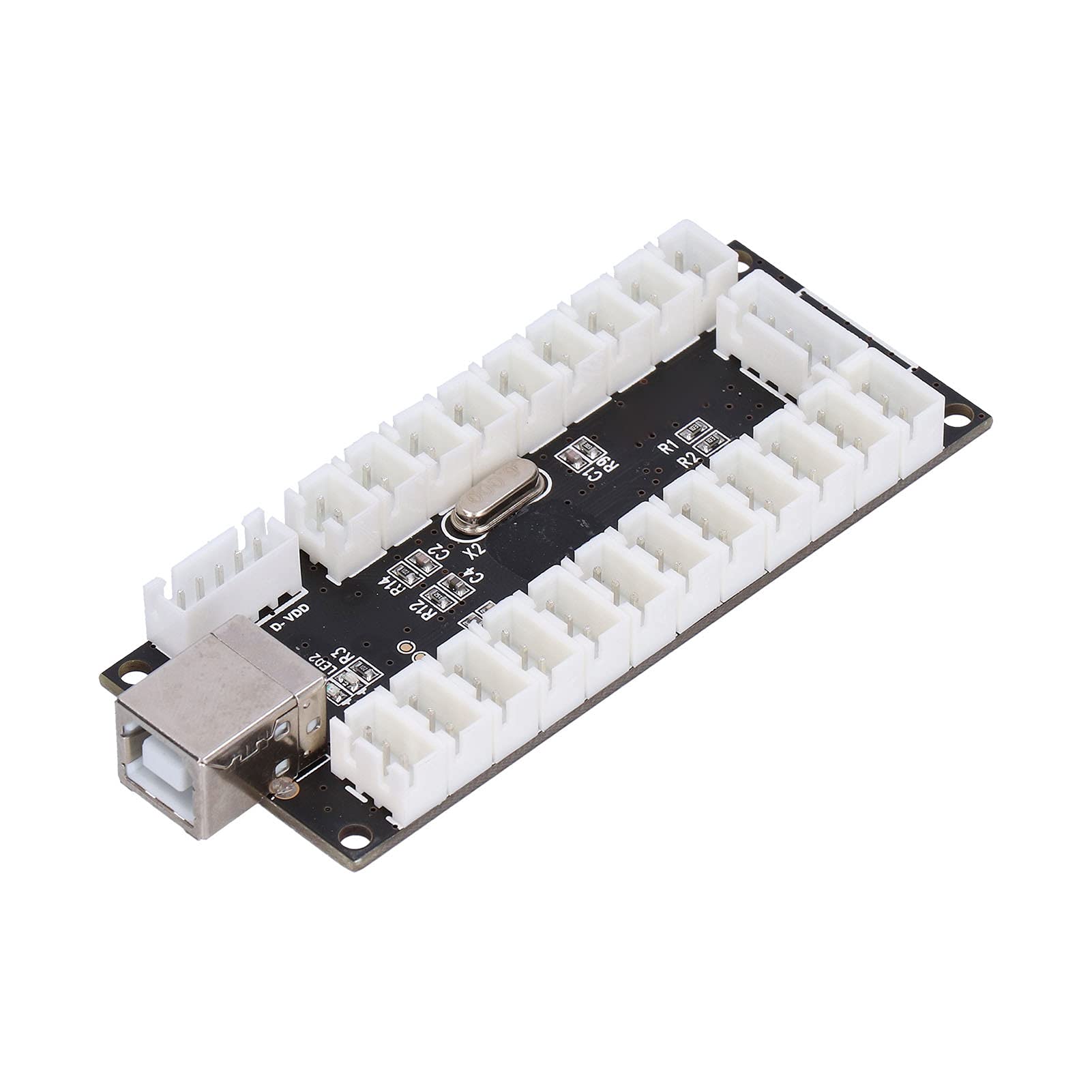 Acouto QM070906 Wersja dla Dwóch Graczy Gra Zręcznościowa Zestaw do Samodzielnego Montażu LED 8-kierunkowy Joystick do Gier Zręcznościowych Projekty DIY Ludzie Zestaw Gry Zręcznościowej Gra