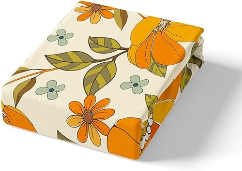 Miniatura 5 de Juego de funda de edredón de tamaño matrimonial, diseño de flores retro, acuarela amarilla, hojas verdes, con 2 fundas de almohada, 3 piezas, 70,