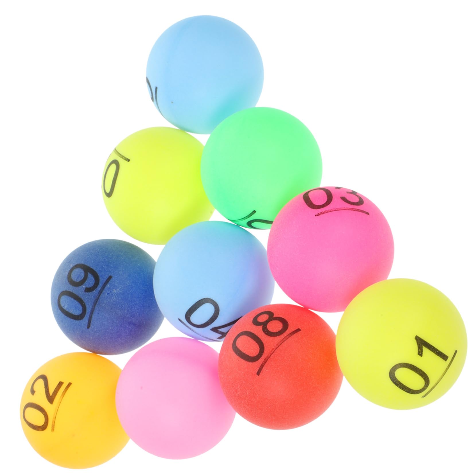 BRIGHTFUFU Plastic Balls 10pcs Portable Bingo Balls Numbered Table Tennis Balls for Party Carnival Christmas Games