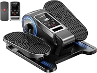 CURSORFITNESS Under Desk Elliptical Machine - Electric Seated Pedal Exerciser with Remote, 12 Speeds, Auto Mode, Quiet Forward/Reverse for Office & Home