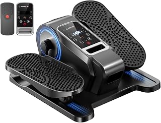 CURSORFITNESS Under Desk Elliptical Machine - Electric Seated Pedal Exerciser with Remote, 12 Speeds, Auto Mode, Quiet Forward/Reverse for Office & Home
