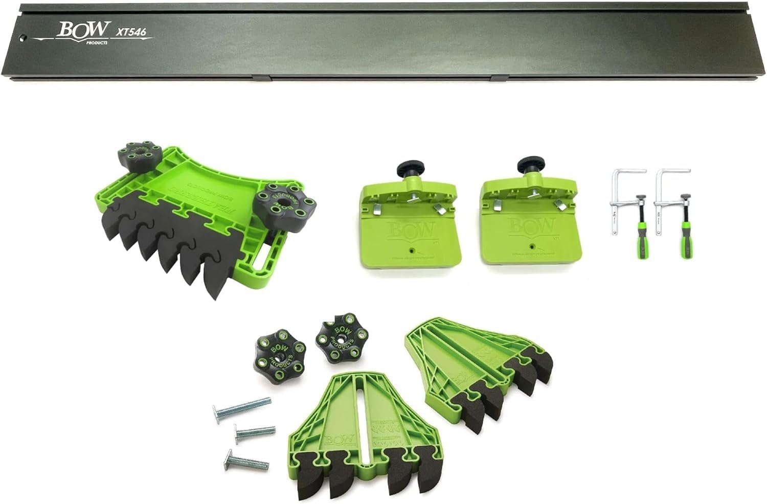 BOW Products Ultimate Table Saw XTENDER & Safety Kit - Includes 46” XT XTENDER Fence, 2-XT1 Support Feeds, 2-XT2 T-Track Clamps, FP1 FeatherPRO Featherboard, and FP4 FencePRO Featherboards