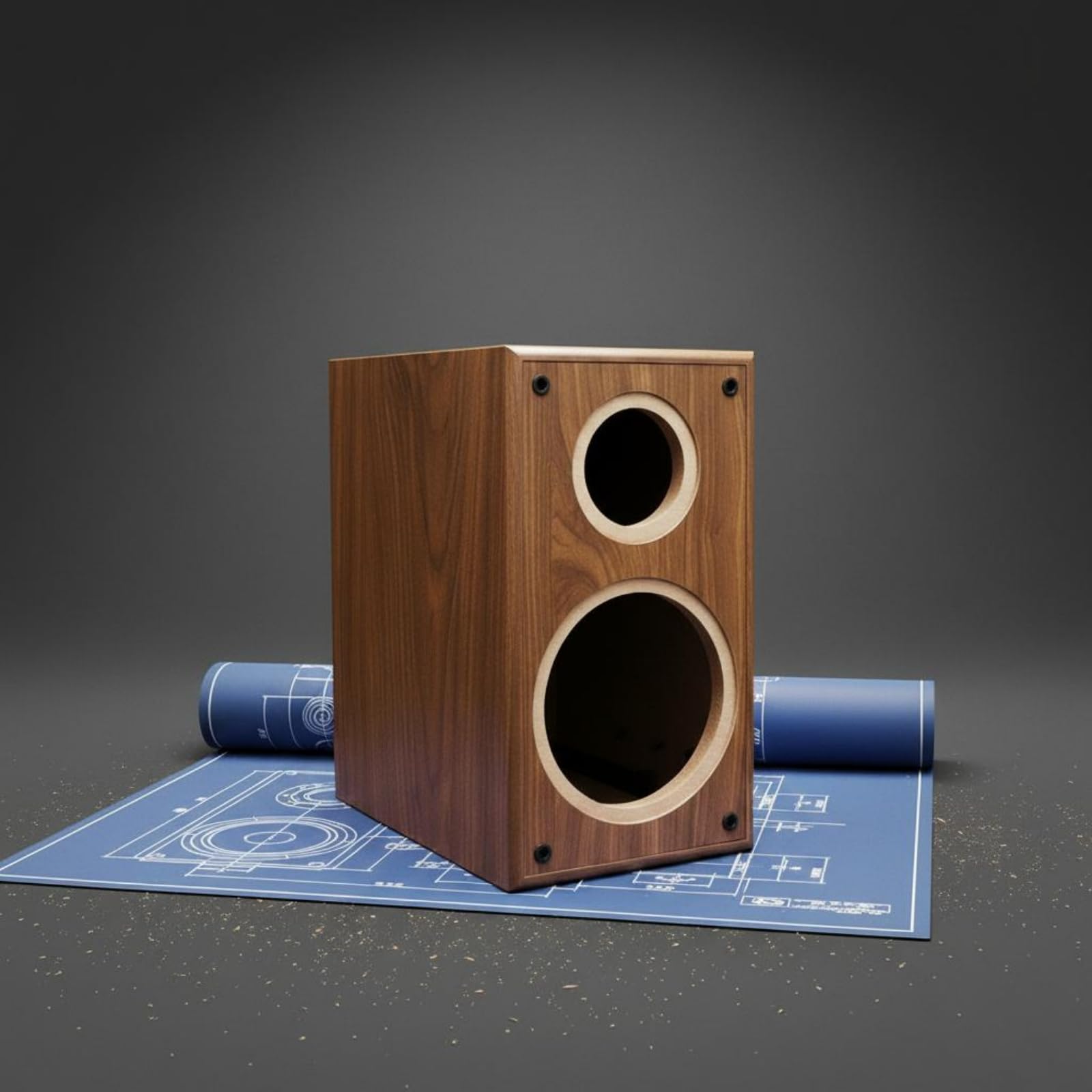 Audio Cabinet Cassa Acustica Ventilata in Legno Struttura per Altoparlanti Box con Alloggiamento Regolabile Look Classico Legno Adatto per Home Theater Officina Fai da Hobby, Acero Marrone