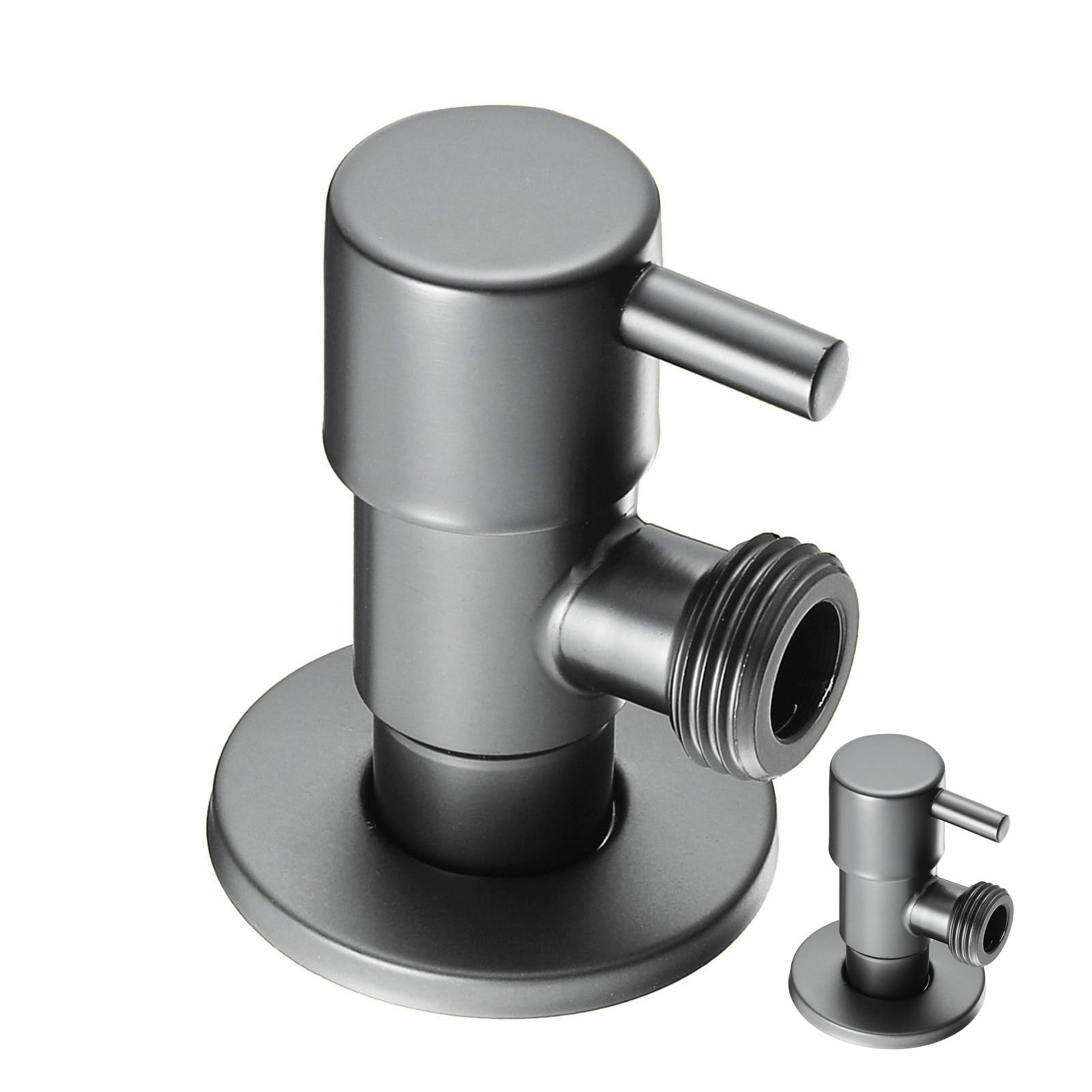 Billg Llave de Escuadra, 2 Piezas Llave de Paso Agua con Cierre Rápido 1/2" - 3/8", Se Abren y Cierran con Solo 1/4 de Vuelta, Grifo de Agua Racor Lavabo Baño Cocina