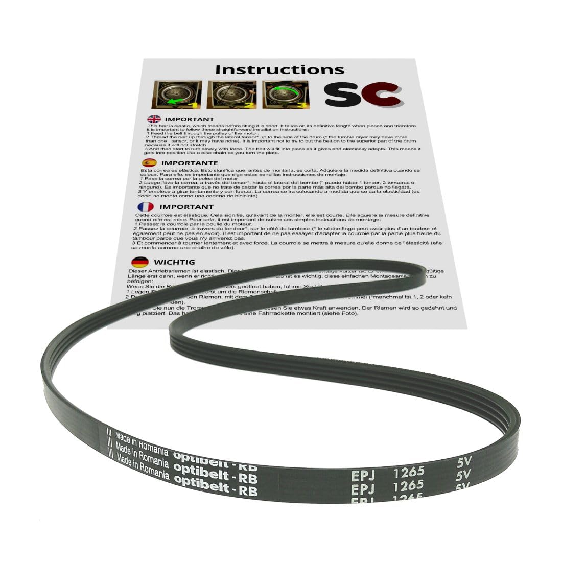 SC Solocorreas - EPJ 1265 washing machine belt