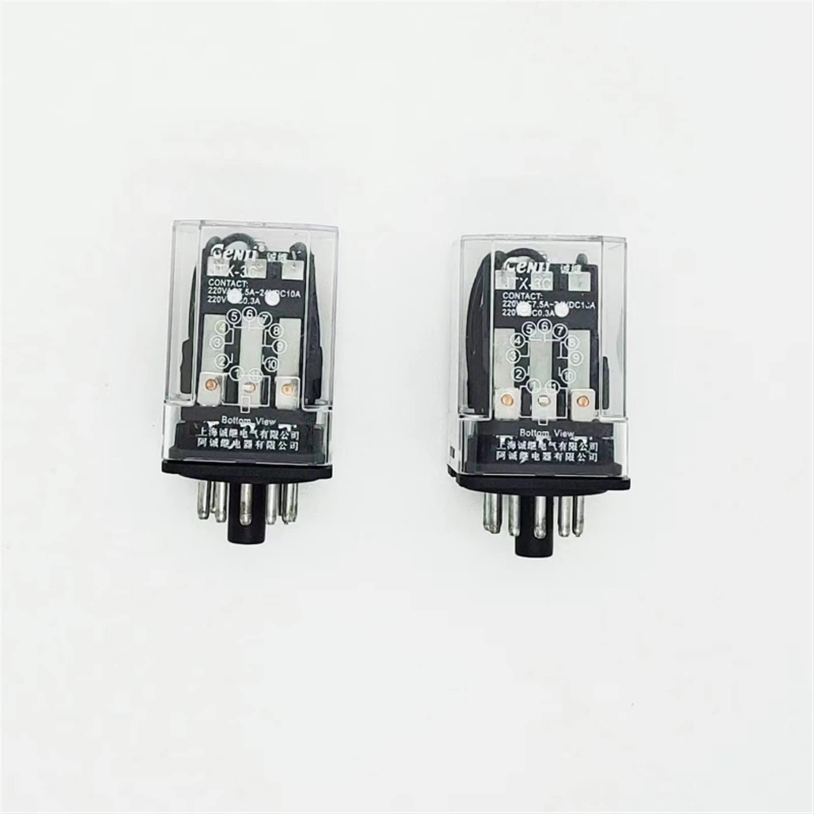 10 pièces Micro Relais de Puissance Universel JTX-2C JTX-3C Mini commutateur de Relais électromagnétique 8 11 Broches 6V 24V 12V 220V AC DC avec Base (Color : JTX-2C, Size : DC12V)