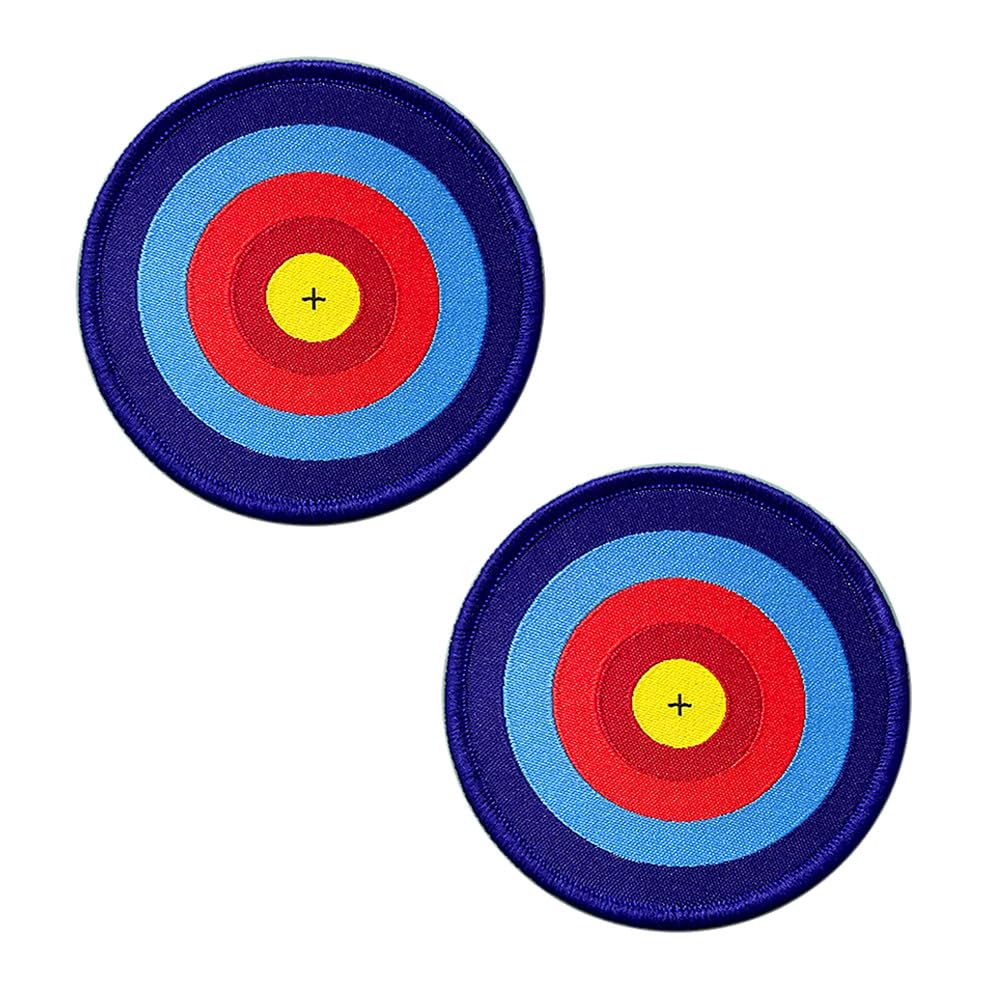 Zcketo 2 Pcs Tactical Shooting Targets Patch Military Funny Training Target Bullseye Patch Embroidered Applique with Hook and Loop Fastener for Clothes Vest Backpack Jackets Training Bag — image 1