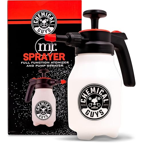 Chemical Guys Mr. Sprayer Full Function Pressure Atomizer and Pump Sprayer, Professional 50 oz Spray Bottle for Cleaning & Washing, for Home, Garden, Car Detailing, Easy Pump Action and Adjustable