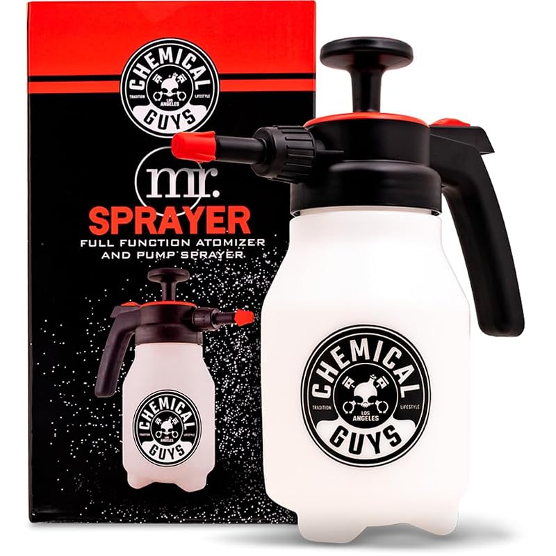 Chemical Guys Mr. Sprayer pulverizador manual com bomba de pressão e bico ajustável ACC503, tanque de 1,5 L