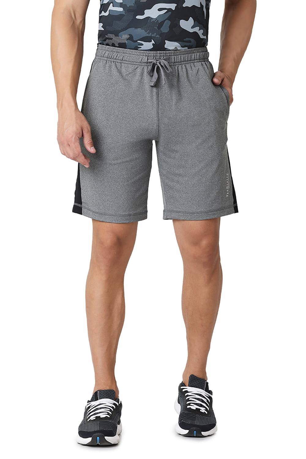van heusen Men Active Sports Swift Dry Knit Shorts - High Stretch, Mesh Panel-picture-10