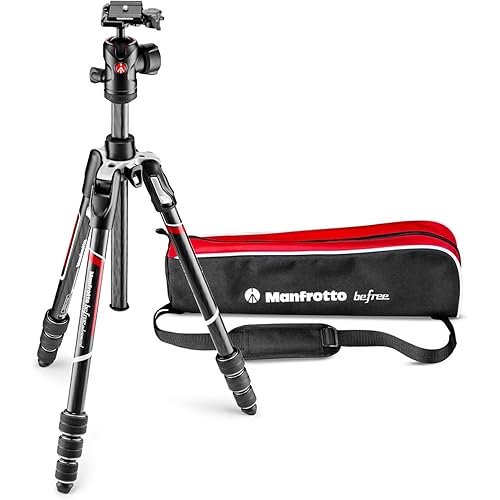 Manfrotto Befree Advanced 4-Section Carbon Fiber Travel Tripod with 494 Center Ball Head, Black