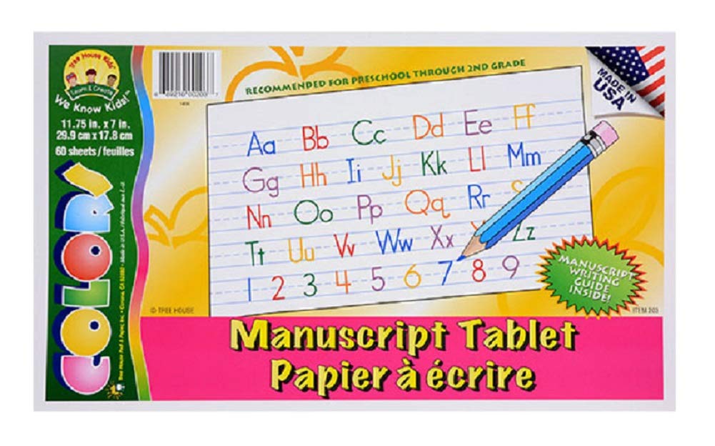 Manuscript Writing Paper Tablet Preschool, Kindergarten, First and