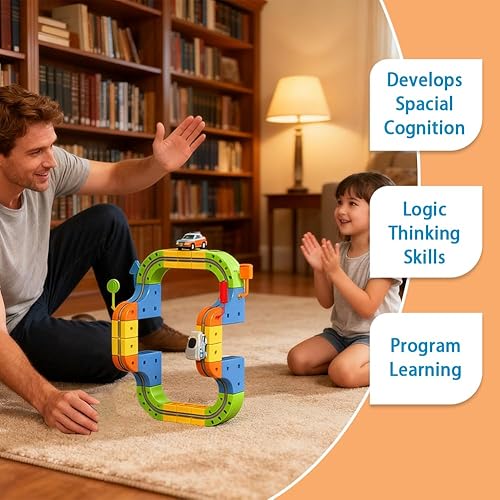 Miniatura 3 de Juego de riel de tren eléctrico magnético 2025, pistas mágicas infinitas 3D, juguete de tren para niños de 2 a 8 años, regalo educativo