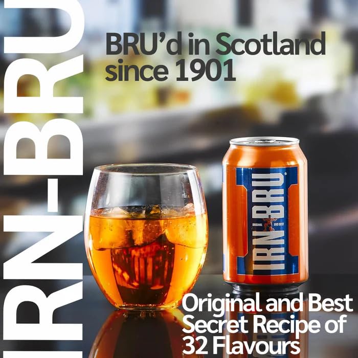 Image of IRN BRU Carbonated Flavored Soft Drink, 67.2 Fluid Ounces (Pack Of 6)