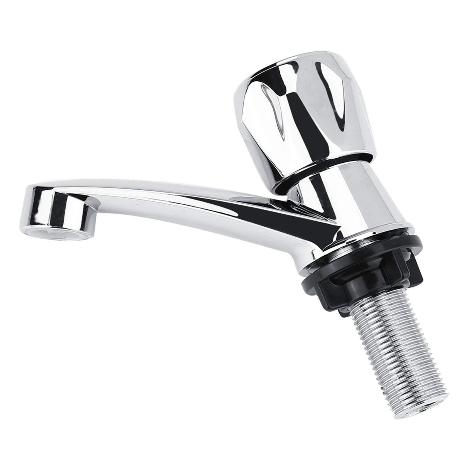 Water Tap One Tube Bathroom Faucet Bathroom Sink Faucet Centerset with Drain Assembly ABS Plastic Single Cold Faucet — view 9