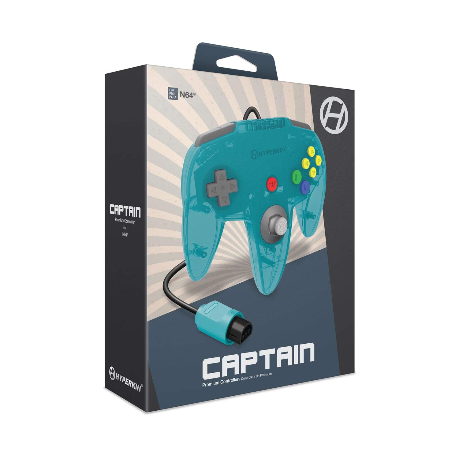 Hyperkin Controller Premium Captain per N64 (turchese) - Nintendo 64
