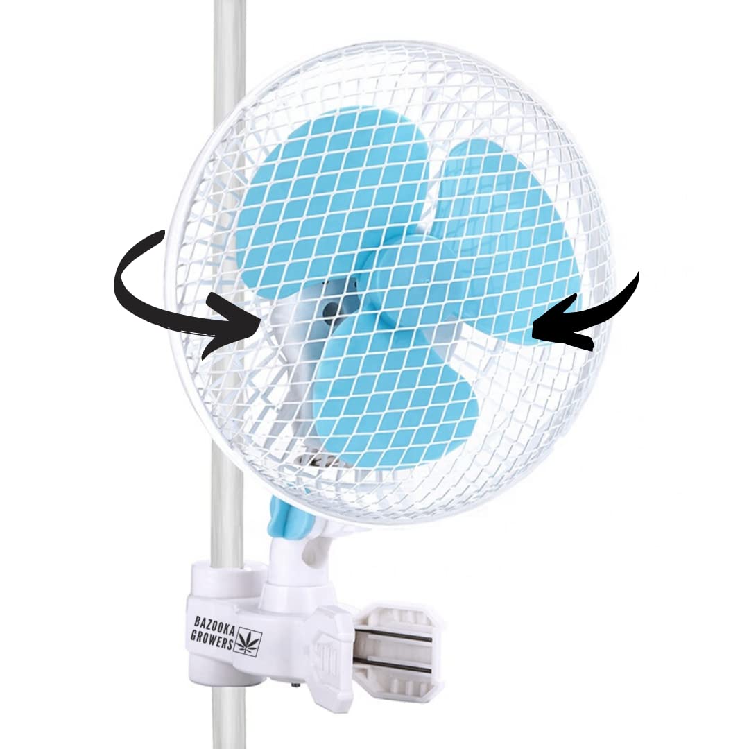 Bazooka Growers Oscillating Tent Fan with Grip Clip 